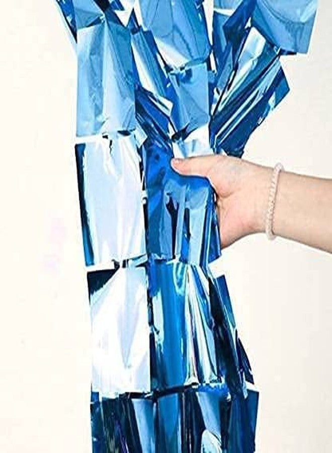 Selibration ستارة مربعة لامعة من رقائق معدنية زرقاء فاتحة من سيليبريشن، مقاس 3 أقدام × 6 أقدام، مناسبة كخلفية لحفلات أعياد الميلاد، وتزيين المنازل، وحفلات الزفاف، ولوازم الحفلات (عبوة من قطعة واحدة). - Image 4